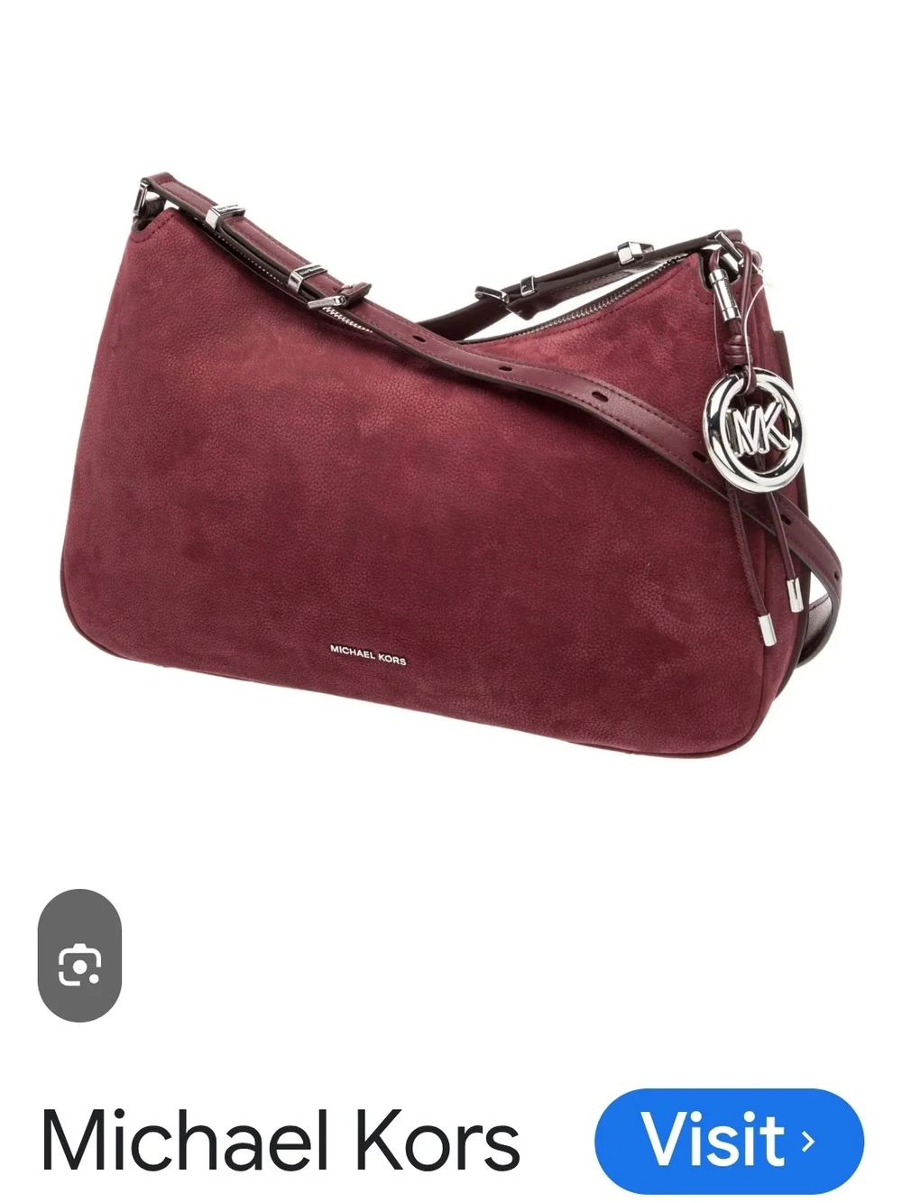 Michael Kors Suede Shoulder Bag in Deep Wine NWT Gorgeous Bag!
